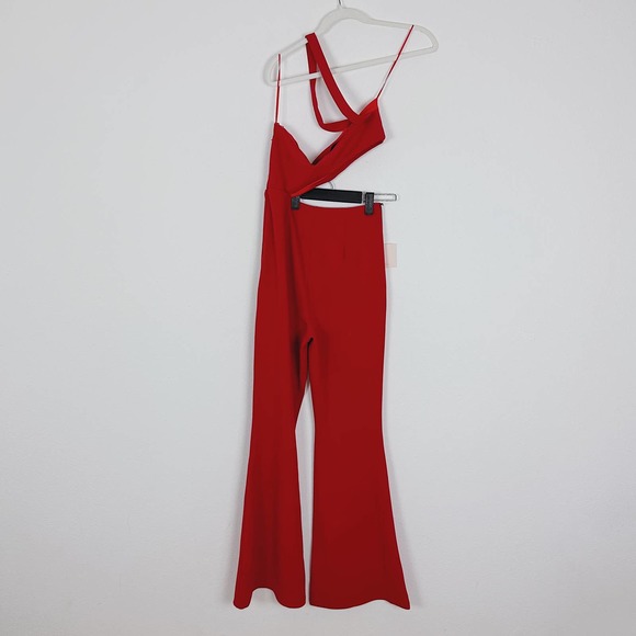 NWT Superdown Emilie Cut Out Jumpsuit in Red Size Medium - Picture 3 of 8